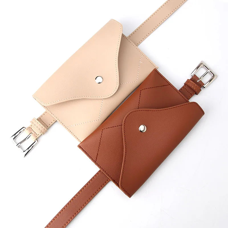 Women Waist Bag High Mobile Phone Bag Solid Shoulder Bag