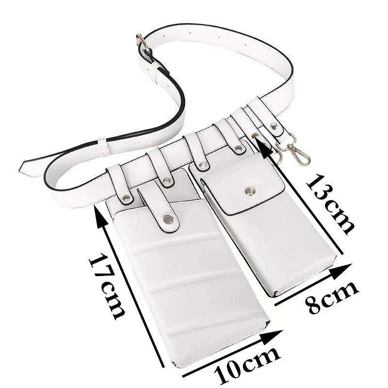 Women Leather Waist Bag Crossbody Chest Fanny Pack