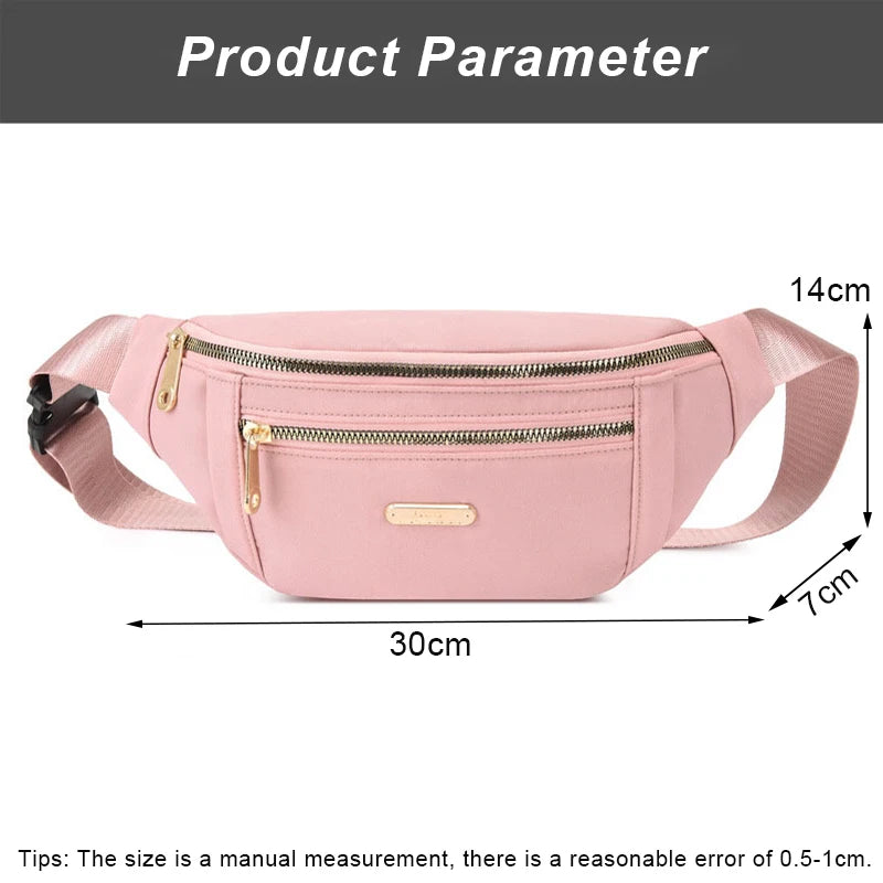 Women Waist Bag Large Capacity Chest Bag Adjustable Shoulder Bags