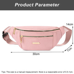 Women Waist Bag Large Capacity Chest Bag Adjustable Shoulder Bags