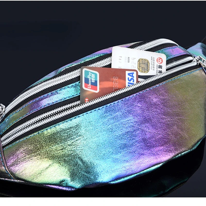 Women Waist Bag PU Leather Crossbody Bags Fanny Pack Ladies Chest Belt Bag