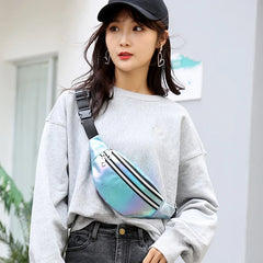Women Waist Bag PU Leather Crossbody Bags Fanny Pack Ladies Chest Belt Bag