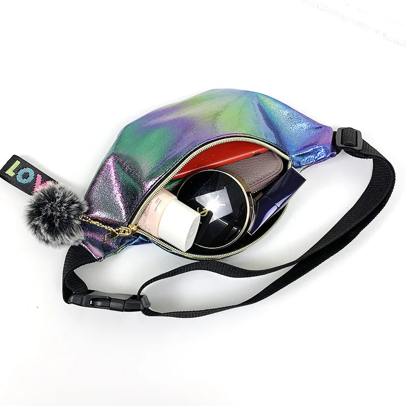 Women Waist Bag Zipper Chest Bag Female Banana Bag Money Pouch Travel Shoulder P