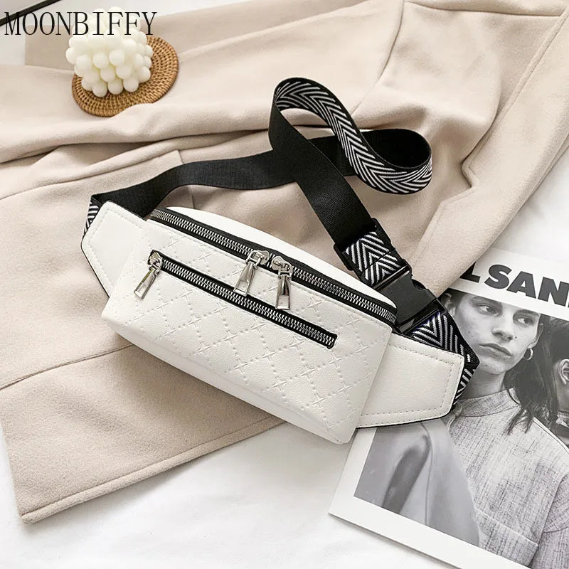 Women Waist Bags Leather Fanny Pack Shoulder Crossbody Bags
