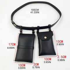 Women Waist Pack PU Leather Fanny Pack Ladies Belt Bag Crossbody Bags