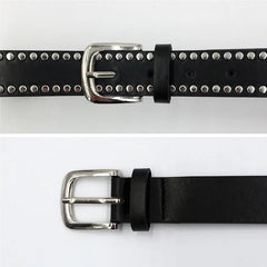 Women Waist Pack PU Leather Fanny Pack Punk Belt Bag Crossbody Bags