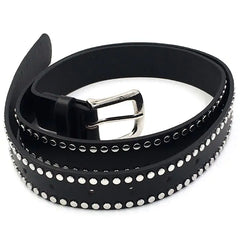 Women Waist Pack PU Leather Fanny Pack Punk Belt Bag Crossbody Bags