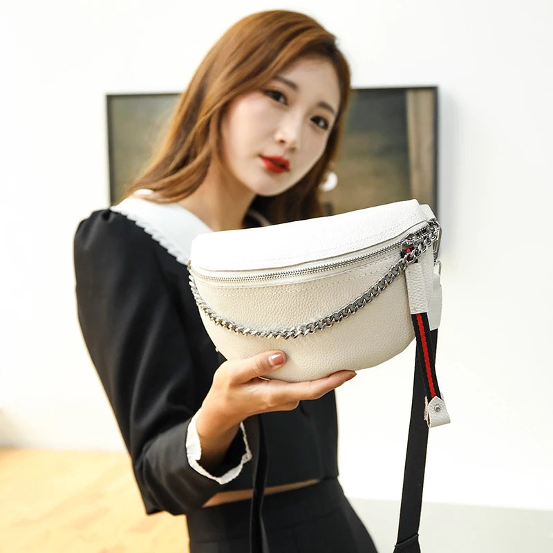Leather Waist Pack Fanny Belt Bag Crossbody Pouch