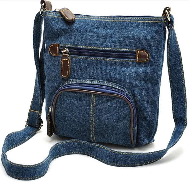 Women Waist Packs Casual Shoulder Denim Bag Adjustable Strap Pocket