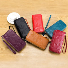 Women Wallet Double Zipper Large Capacity Long Clutch
