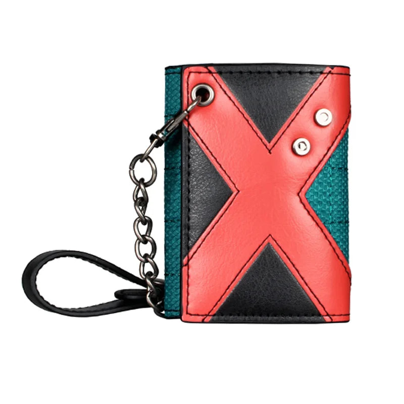 Tri-Fold Chain Women Men Wallet Purse 4044