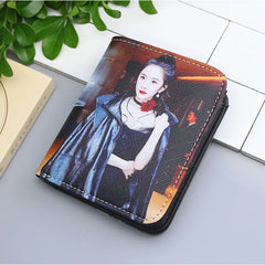 Personalized Double Photos Women Wallets Gift for Her - Pink