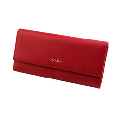 High Leather Women Wallets: Long, Hasp Closure, Dollar Compartments