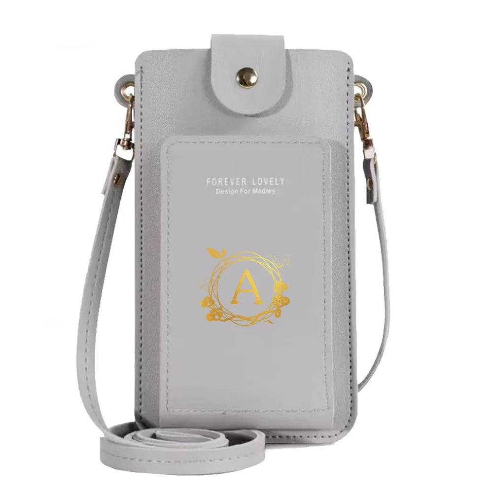 Women Crossbody Shoulder Bags Wreath Letter Print Handbag Purse