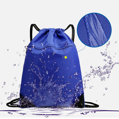 Women Waterproof Drawstring Backpack with Front Zipper Pocket