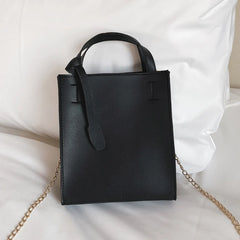 Waterproof Candy Leather Shoulder Bag w/ Metal Chain Sale-WT