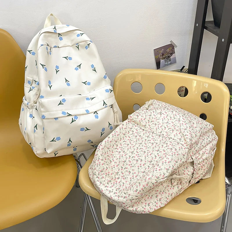 Waterproof Floral Travel Backpack for Women