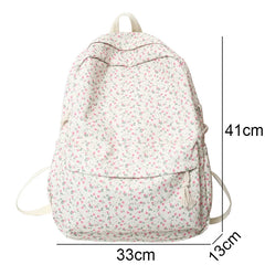 Waterproof Floral Travel Book Backpack with Laptop Compartment