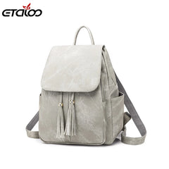 Waterproof Leather Backpacks for Women - 2pc/Set