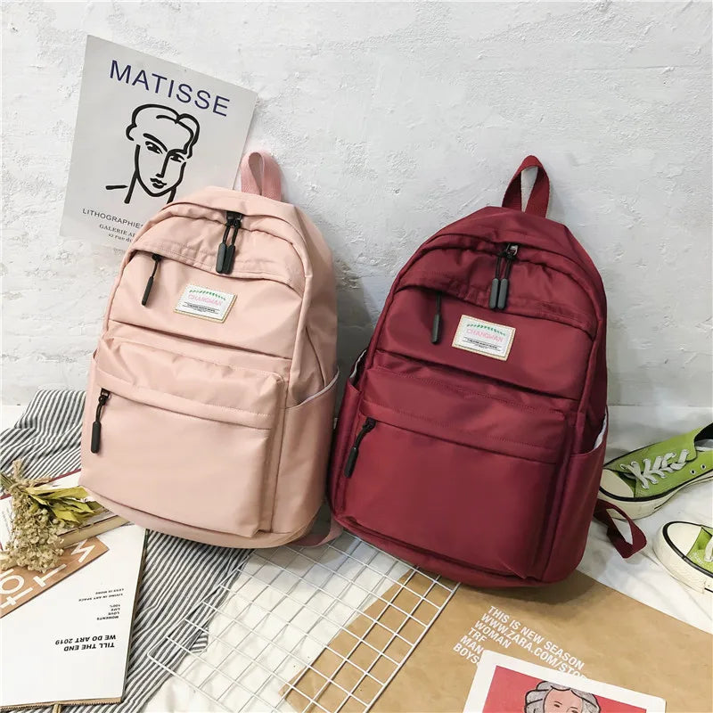Women Waterproof Nylon Backpack Female Large Capacity Vintage Bags