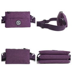 Waterproof Nylon Chest Waist Pack Belly Purse Waist Bag Zipper Pocket