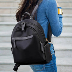 Women Waterproof Zip Backpack with Earphone Jack