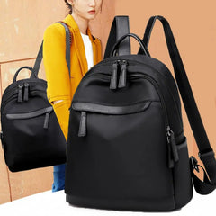 Women Waterproof Zip Backpack with Earphone Jack