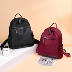 Women Waterproof Zip Backpack with Earphone Jack