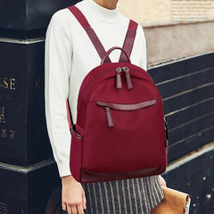 Women Waterproof Zip Backpack with Earphone Jack