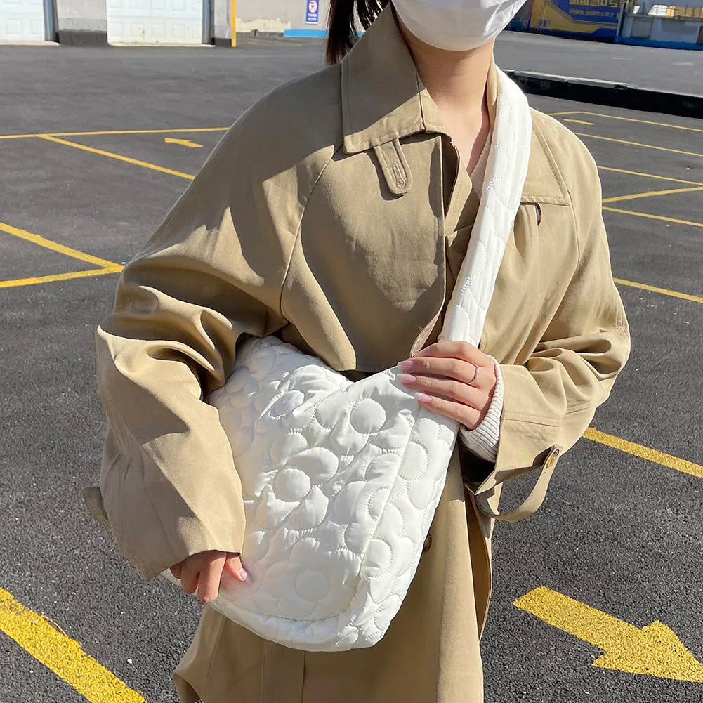 Women Winter Handbag Purses Space Pad Cotton Crossbody
