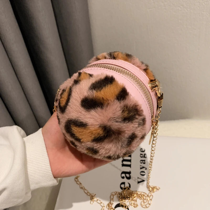 Leopard Pattern Ball Bag Single Shoulder Coin Purse