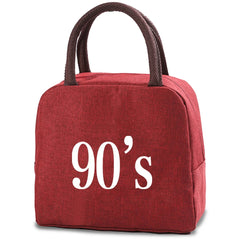 Insulated Lunch Bag Kids Food Thermal Canvas Handbag