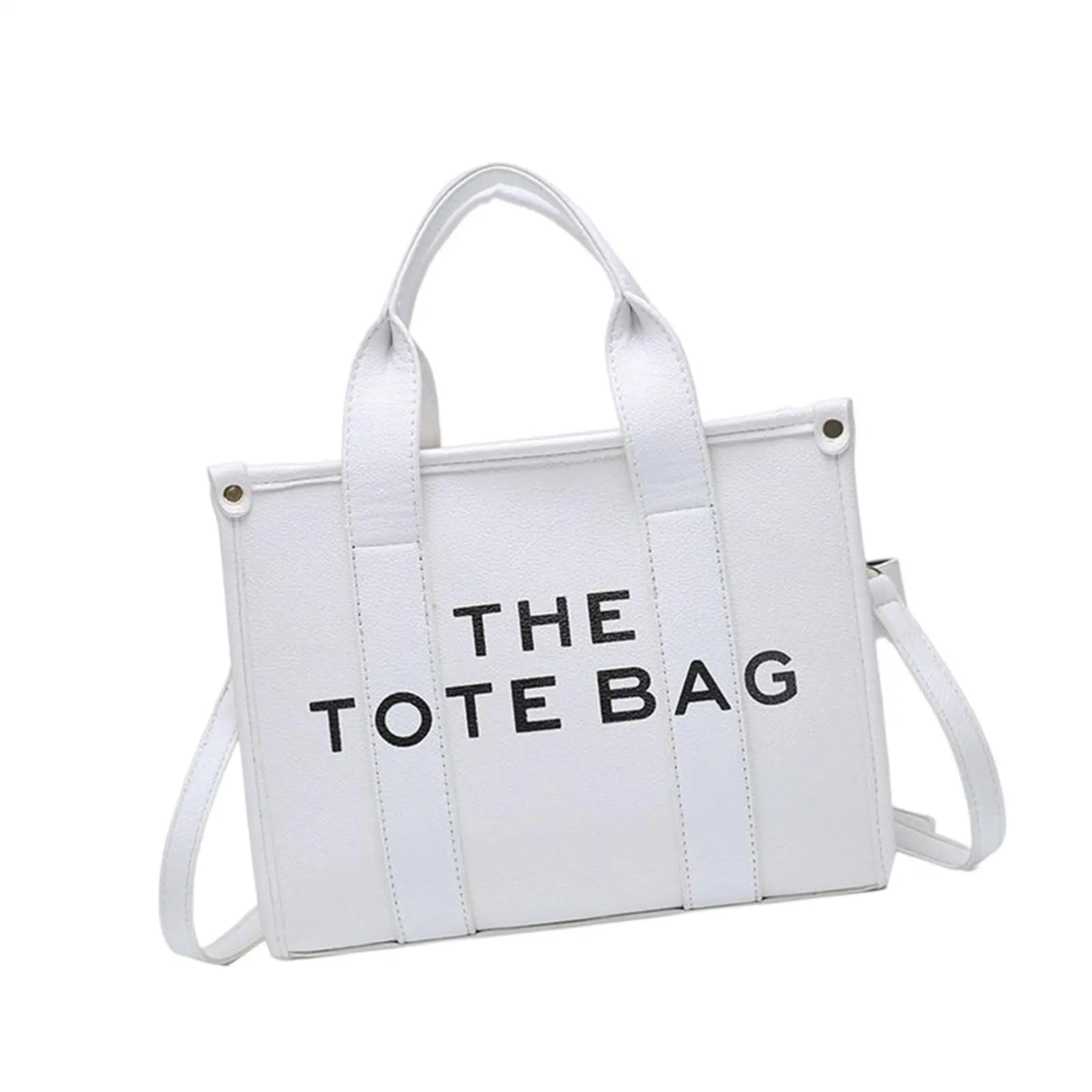 Women Work Tote Handbag PU Leather with Shoulder Strap Daily Use Bag