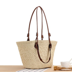 Large Handwoven Shoulder Bag for Summer Beach Vacation