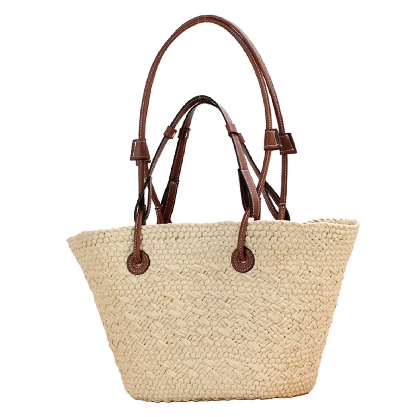 Large Handwoven Shoulder Bag for Summer Beach Vacation