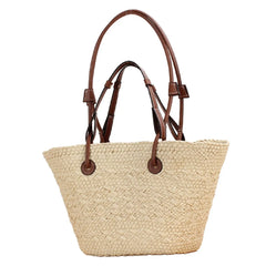 Large Handwoven Shoulder Bag for Summer Beach Vacation