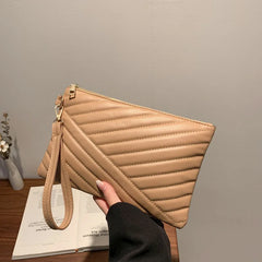 Chic Leather Envelope Wristlet Bag for Women