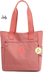 Women Zipper Top-handle Bag Large Shoulder Handbag, Nylon Travel Bag