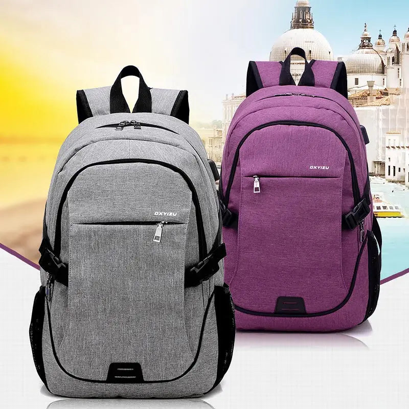 USB Charging Laptop Backpack Business Student Bag