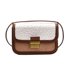 Women Small Square Bag Winter Shoulder Messenger Bag