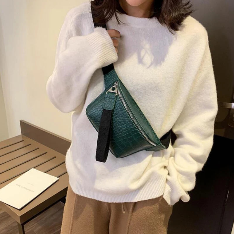 Crocodile Multicolor Messenger Chest Bag Clutch Female Handbag