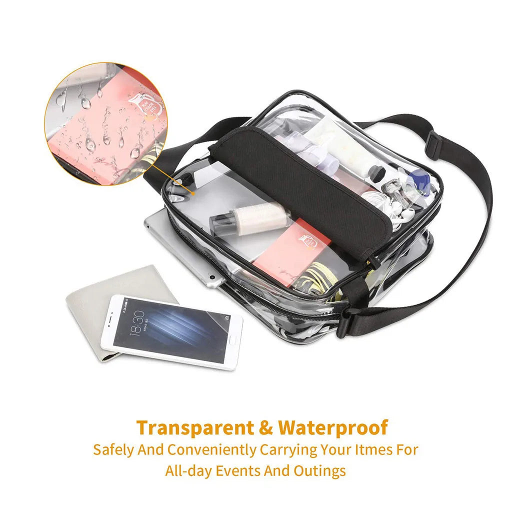 Transparent All-purpose Shoulder Bag for Travel, Shopping, Gym, Beach