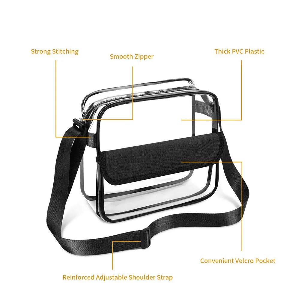 Transparent All-purpose Shoulder Bag for Travel, Shopping, Gym, Beach