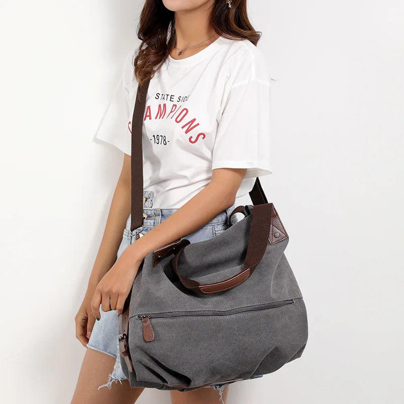 Women Canvas Handbag Casual Tote Shoulder Bags