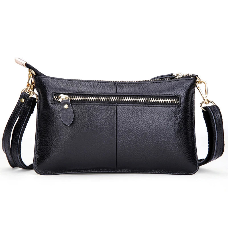 Women's Cowhide Leather Clutches Crossbody Bags Small Clutch Bag