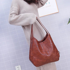 Soft Leather Women's Crossbody Bag, Wild Shoulder Capacity Handbag