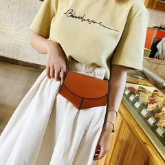 Women Waist Pack PU Shell Bag Phone Crossbody Purse