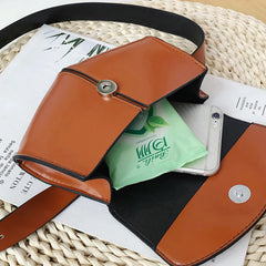 Women Waist Pack PU Shell Bag Phone Crossbody Purse