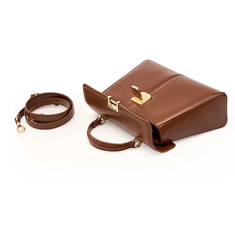 Women's Leather Commuter Bag High Shoulder Crossbody Bag