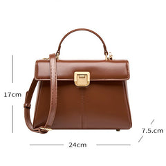 Women's Leather Commuter Bag High Shoulder Crossbody Bag